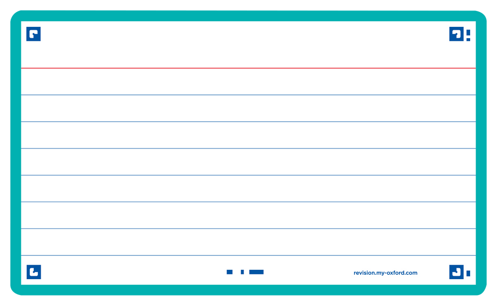 OXFORD FLASH 2.0 flashcards, ruled with frame, 75mm x 125mm, pack of 80