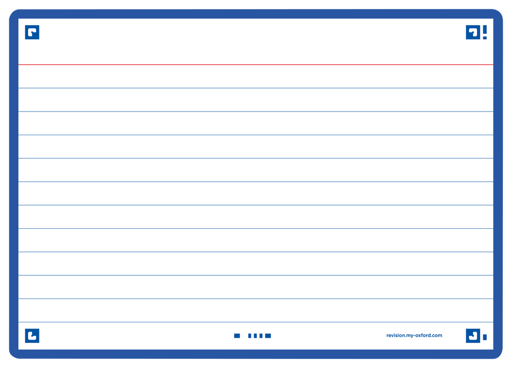 OXFORD FLASH 2.0 flashcards, ruled with frame, 105mm x 148mm, pack of 80