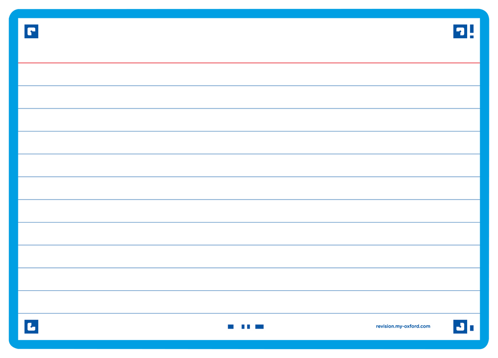 OXFORD FLASH 2.0 flashcards, ruled with frame, 105mm x 148mm, pack of 80