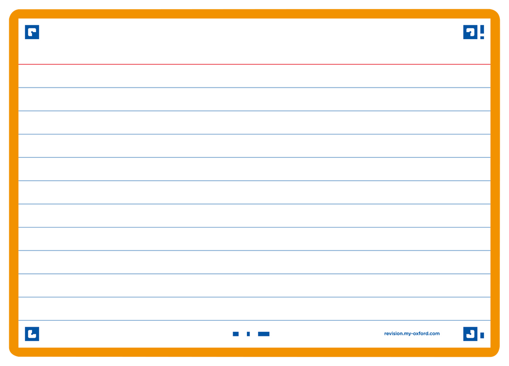 OXFORD FLASH 2.0 flashcards, ruled with frame, 105mm x 148mm, pack of 80