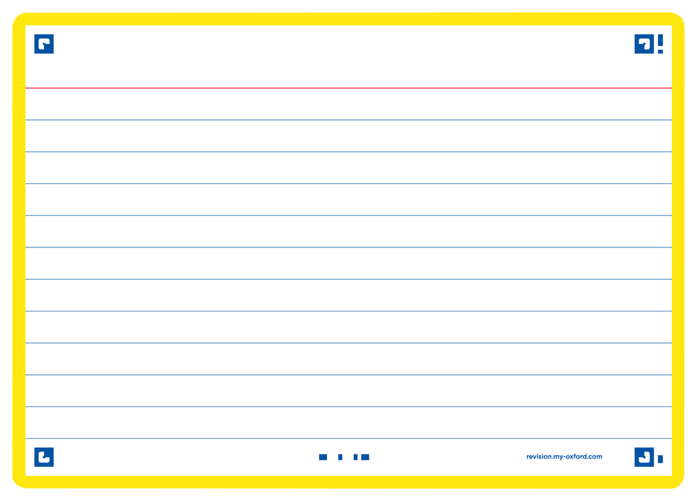 OXFORD FLASH 2.0 flashcards, ruled with frame, 105mm x 148mm, pack of 80