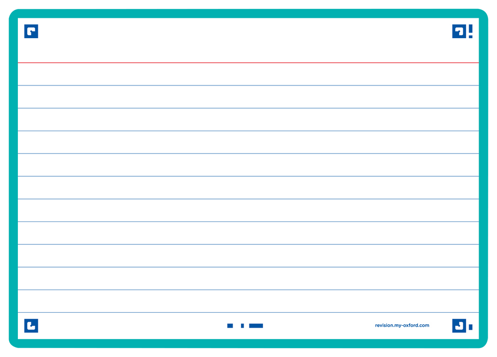 OXFORD FLASH 2.0 flashcards, ruled with frame, 105mm x 148mm, pack of 80