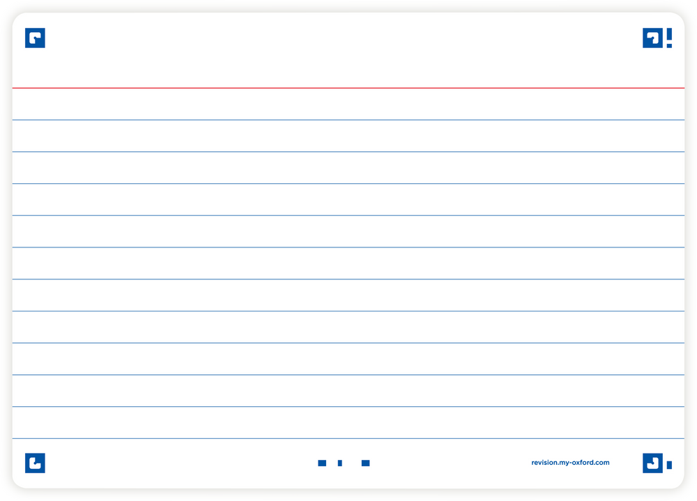 OXFORD FLASH 2.0 flashcards, ruled with frame, 105mm x 148mm, pack of 80